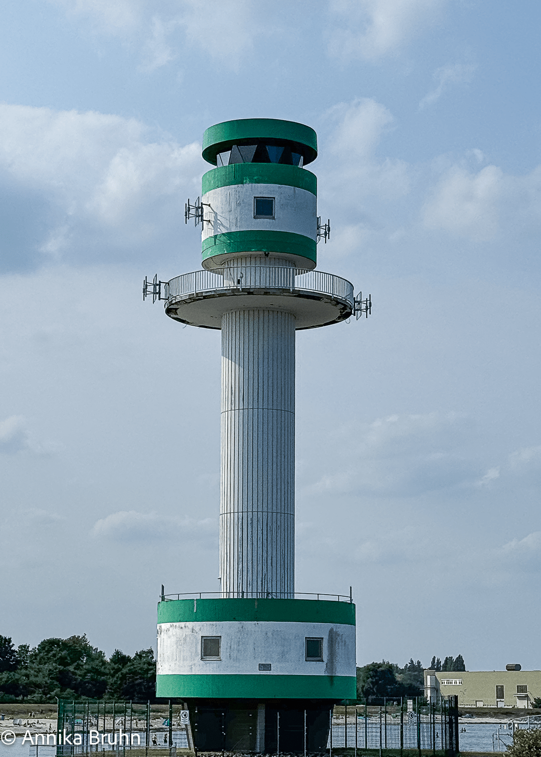 Kleiner grüner Leuchtturm